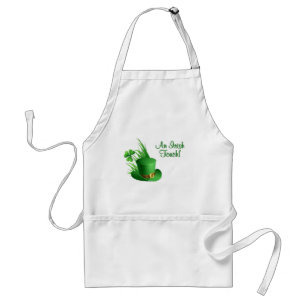 An Irish Touch Leprechaun Clove Hat in Grass Adult Apron