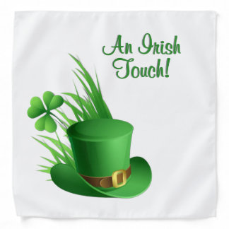 An Irish Touch Leprechaun Clove Hat in Grass Bandana