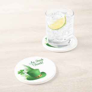 An Irish Touch Leprechaun Clove Hat in Grass Coaster
