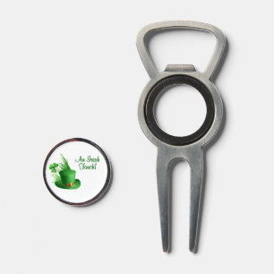 An Irish Touch Leprechaun Clove Hat in Grass Divot Tool