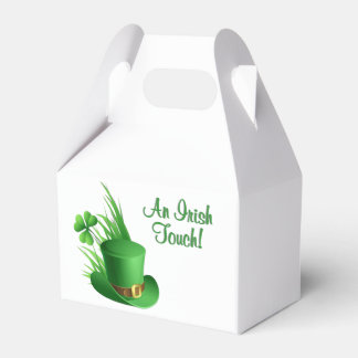 An Irish Touch Leprechaun Clove Hat in Grass Favor Boxes