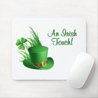 An Irish Touch Leprechaun Clove Hat in Grass Mouse Pad
