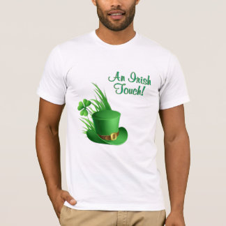 An Irish Touch Leprechaun Clove Hat in Grass T-Shirt