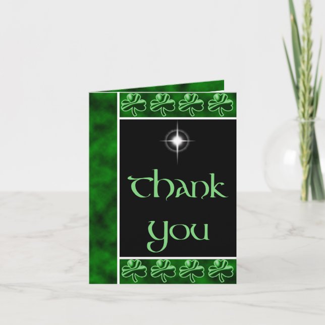 An Irish Wedding Letterpress Thank You Card (Front)