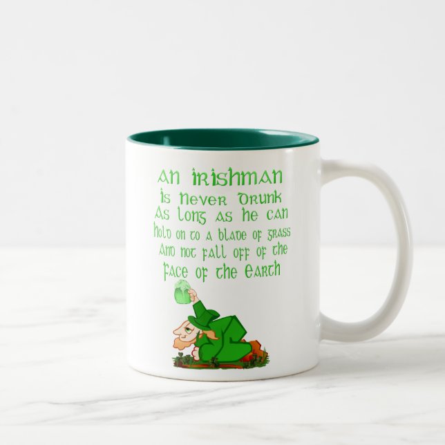 An Irishman Is Never Drunk.... Mug (Right)