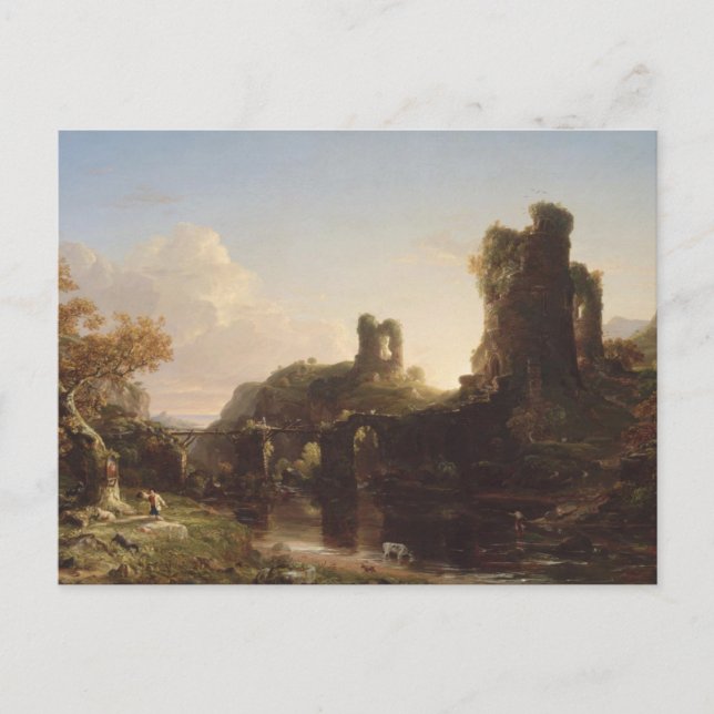 An Italian Autumn by Thomas Cole Postcard (Front)