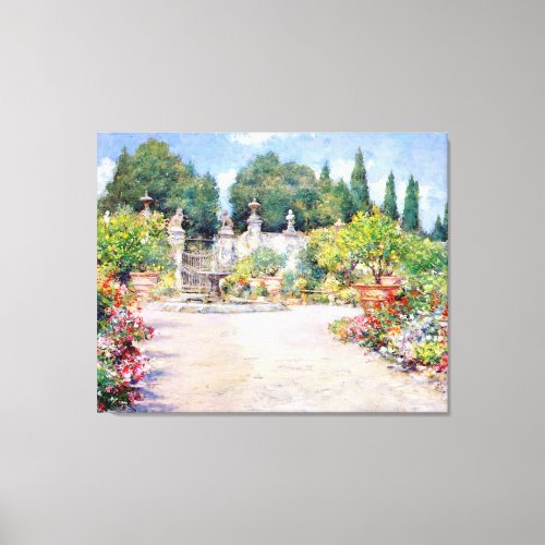 An Italian Garden _ William Merritt Chase Canvas Print