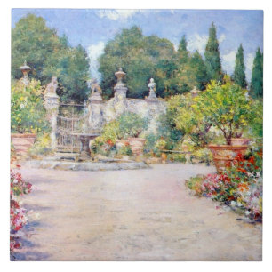 An Italian Garden - William Merritt Chase, Ceramic Tile