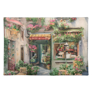 An Italian Street Scene Ephemera Design Series 24 Cloth Placemat