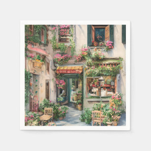 An Italian Street Scene Ephemera Design Series 24 Napkins