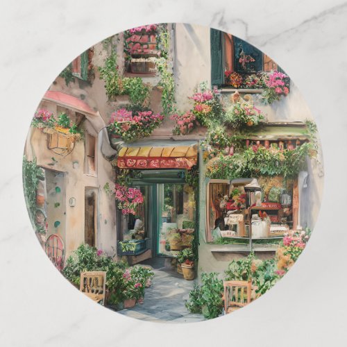 An Italian Street Scene Ephemera Design Series 24 Trinket Tray