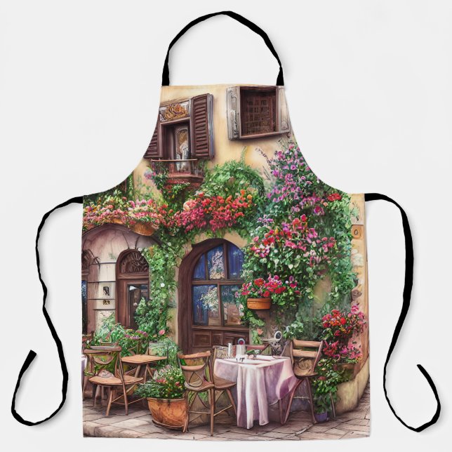 An Italian Street Scene Ephemera Design Series 5 Apron (Front)