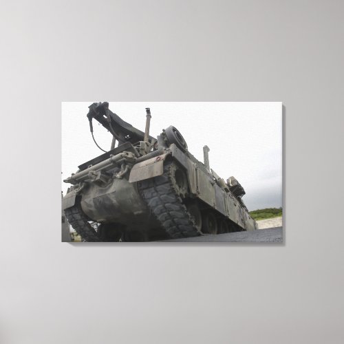 An M88A2 Hercules Recovery Vehicle Canvas Print