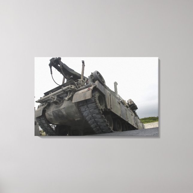 An M88A2 Hercules Recovery Vehicle Canvas Print (Front)