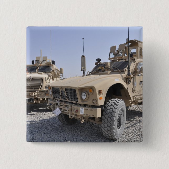An M-ATV Mine Resistant Ambush Protected vehicl 2 Button (Front)