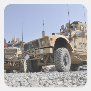 An M-ATV Mine Resistant Ambush Protected vehicl Square Sticker
