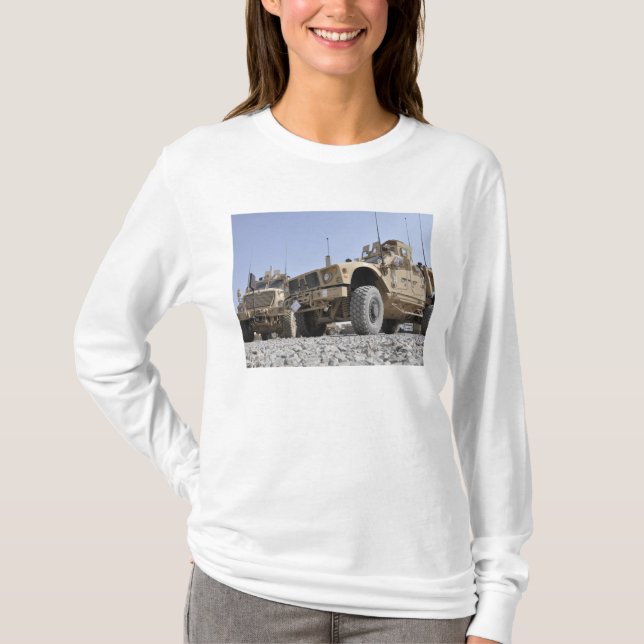 An M-ATV Mine Resistant Ambush Protected vehicl T-Shirt (Front)
