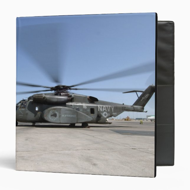 An MH-53E Sea Dragon helicopter 3 Ring Binder (Front/Inside)
