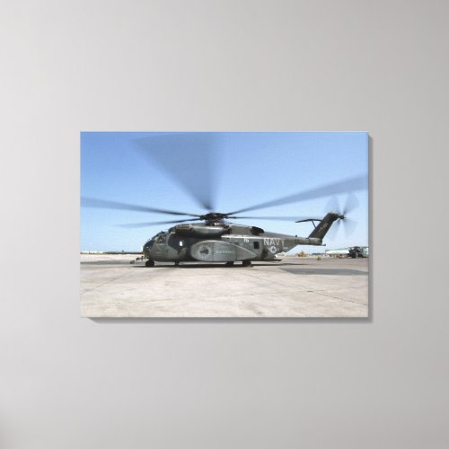 An MH_53E Sea Dragon helicopter Canvas Print