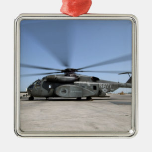An MH-53E Sea Dragon helicopter Metal Ornament