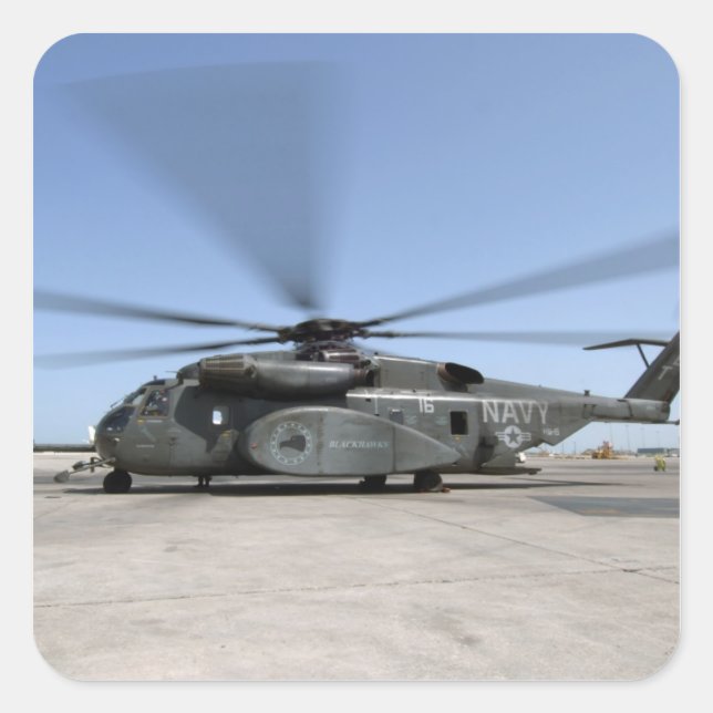 An MH-53E Sea Dragon helicopter Square Sticker (Front)