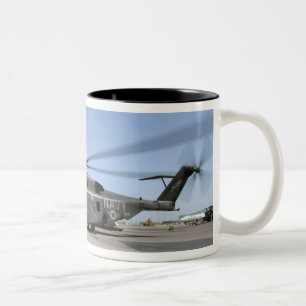 An MH-53E Sea Dragon helicopter Two-Tone Coffee Mug