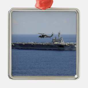 An MH-60S Seahawk helicopter Metal Ornament