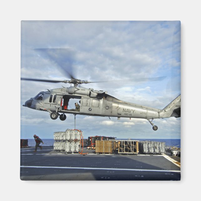 An MH-60S Seahawk prepares to deliver ammunitio Magnet (Front)