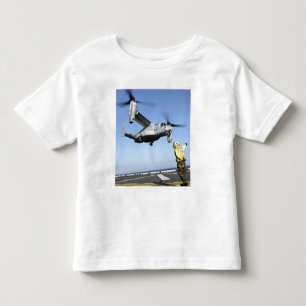 An MV-22 Osprey launches from the USS Nassau Toddler T-shirt