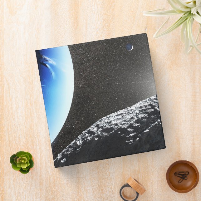 An Neptune's Tiny Moon Hippocamp. 3 Ring Binder (In Situ)
