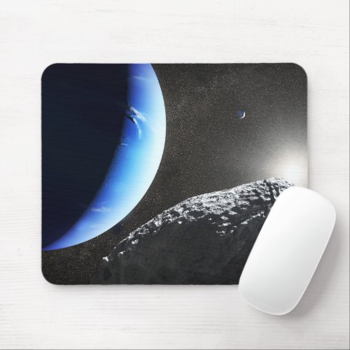 An Neptunes Tiny Moon Hippocamp Mouse Pad
