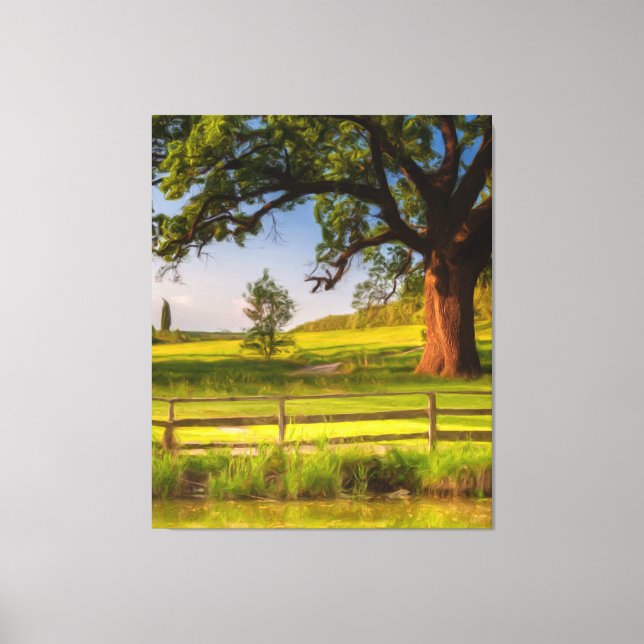 An Oak Tree Under The Sun Wall Art (Front)
