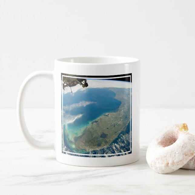 An Oblique Florida, On The Southeastern Coast Coffee Mug (With Donut)