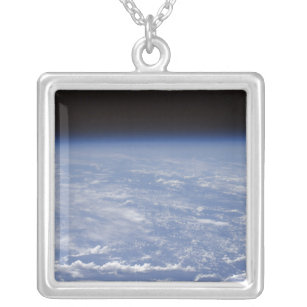 An oblique horizon view of the Earth's atmosphe Silver Plated Necklace