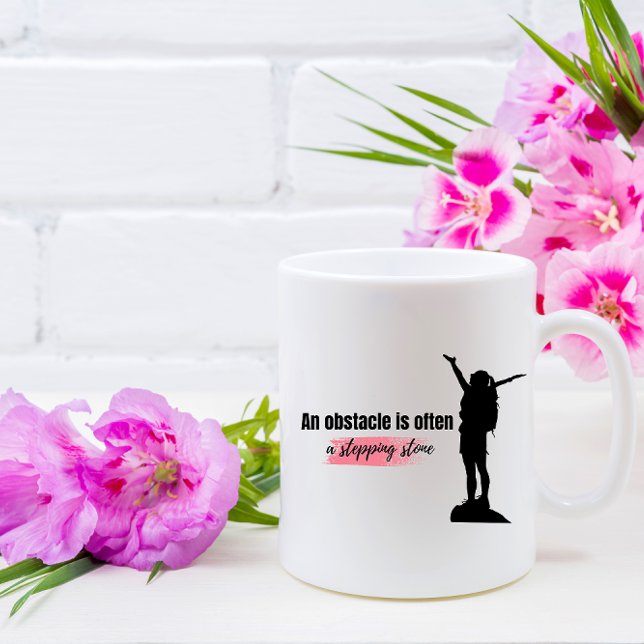 An obstacle is often a stepping stone Quote Coffee Mug (Creator Uploaded)