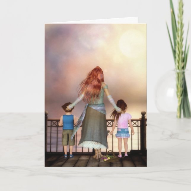 An Ocean of Love Greeting/Note Card (text) (Front)