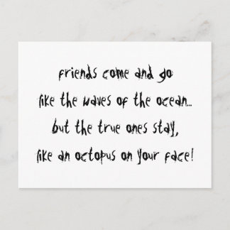 "An Octopus On Your Face" Postcard