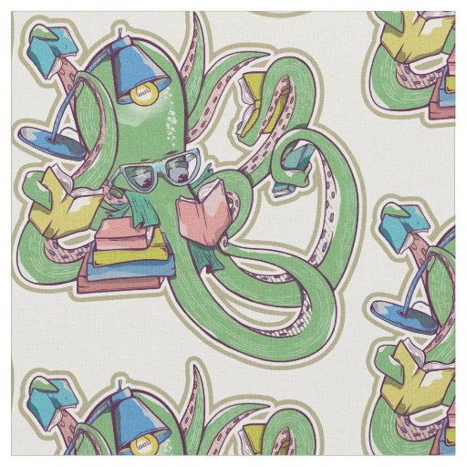 An octopus that loves to read fabric