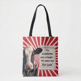 An Ode to Heritage and Humor: &#39;Sir Loin&#39; Tote Bag