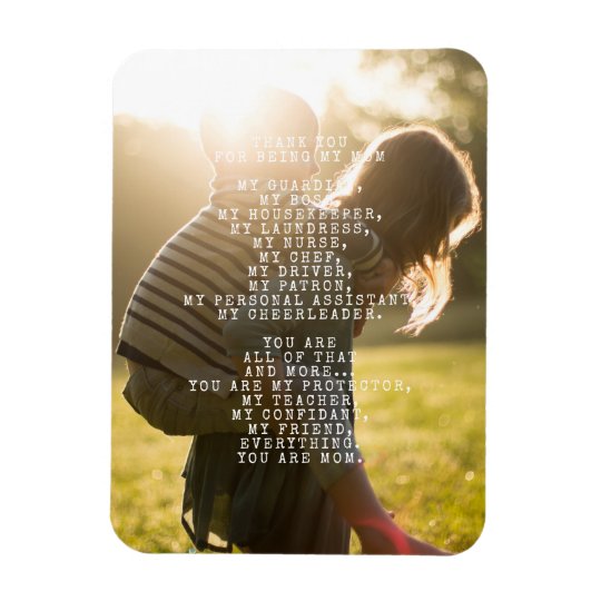 An ode to my mom | Personalize this Poem Magnet | Zazzle.com