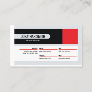 An official and handsome business card