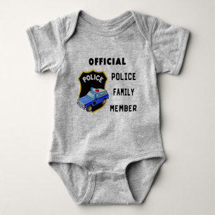 An Official Police Family Baby Bodysuit