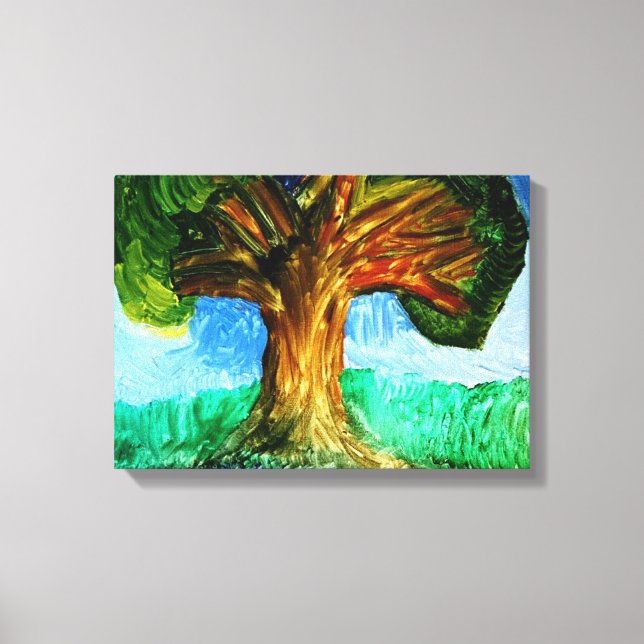 An oil painting called Tree Island by Samuel Pye Canvas Print (Front)
