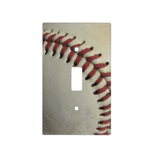 An Old Baseball Light Switch Cover