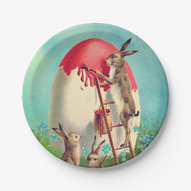 An old beautiful picture of Easter Paper Plates (Front)
