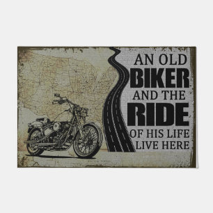 An Old Biker And The Ride Of His Life Doormat