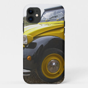 An old black and yellow Citroen 2CV 2 CV, iPhone 11 Case