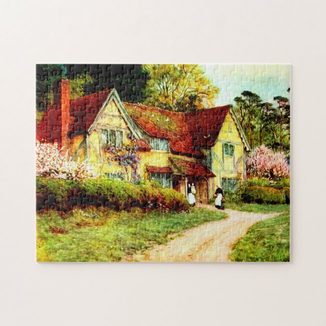 An Old Buckinghamshire House by Helen Allingham Jigsaw Puzzle (Horizontal)
