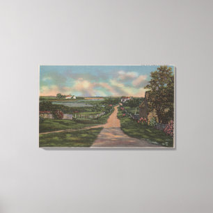 An Old Cape Cod Lane View Canvas Print