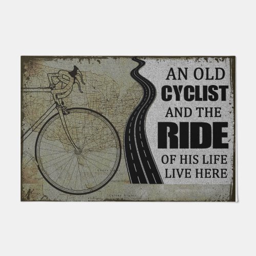 An Old Cyclist And The Ride Of His Life Doormat